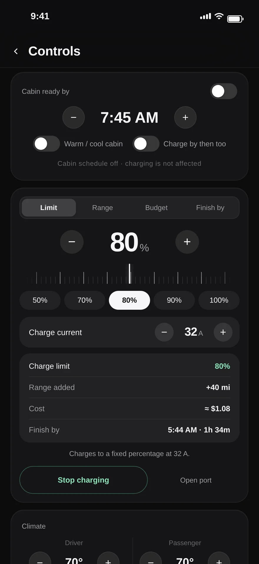 Charging controls